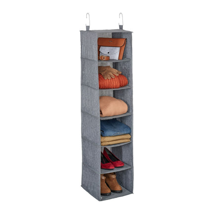 Hanging Closet Organizer, 6 Compartments, Foldable