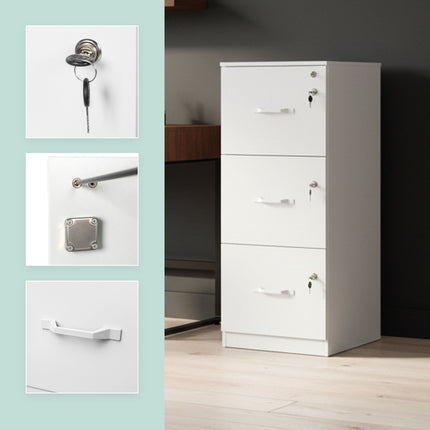 Hängeregistraturschrank, 3 Schubladen, abschließbar, kompakt