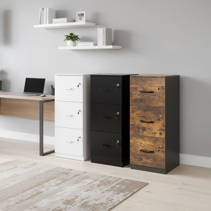 Hängeregistraturschrank, 3 Schubladen, abschließbar, kompakt