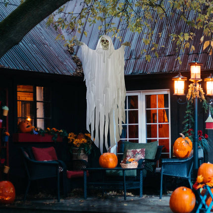 Hanging Glow-In-The-Dark Skeleton With Sound, 153 cm