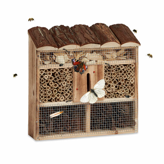 Hängendes Insektenhotel, Käferhaus für Wildbienen oder Schmetterlinge, Nisthilfe für Insekten