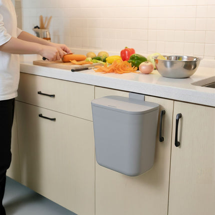 Závěsný kuchyňský odpadkový koš, 9L, výklopné víko