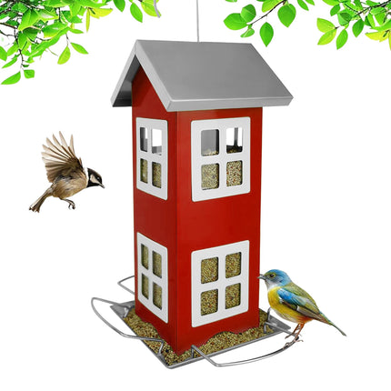 Hängendes Vogelhaus aus Metall mit abnehmbarem Dach