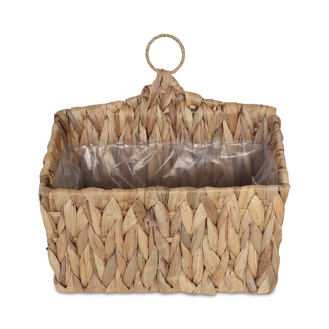 Hanging Plant Basket, Natural Water Hyacinth, Waterproof
