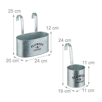 Hänge-Pflanztöpfe 3er-Set für Balkon & Garten