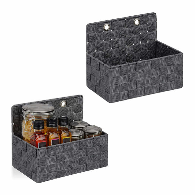 Hängeaufbewahrungskörbe, 2er-Set – Wandmontierte Organizer