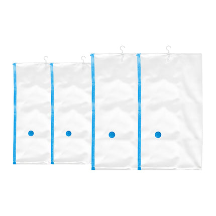 Hanging Vacuum Seal Bags, 4-Pack, 2 Sizes