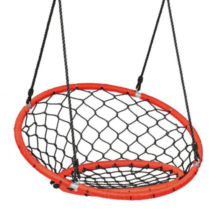 Hängender Web-Schaukelsessel, verstellbare Seile, 150 kg, Orange