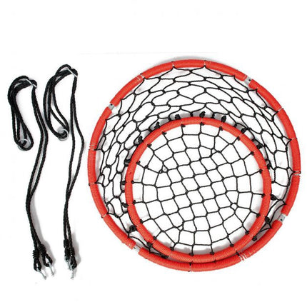 Hängender Web-Schaukelsessel, verstellbare Seile, 150 kg, Orange