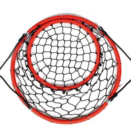 Hängender Web-Schaukelsessel, verstellbare Seile, 150 kg, Orange