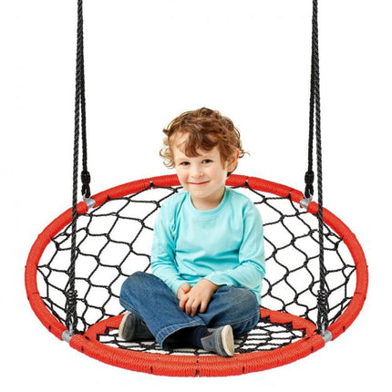 Hängender Web-Schaukelsessel, verstellbare Seile, 150 kg, Orange