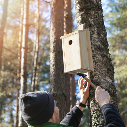 Hängender Nistkasten aus Holz