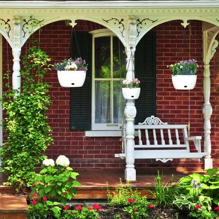 Hanging baskets with water containers set of 3
