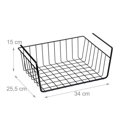 Hanging basket under the shelf in a set of 2