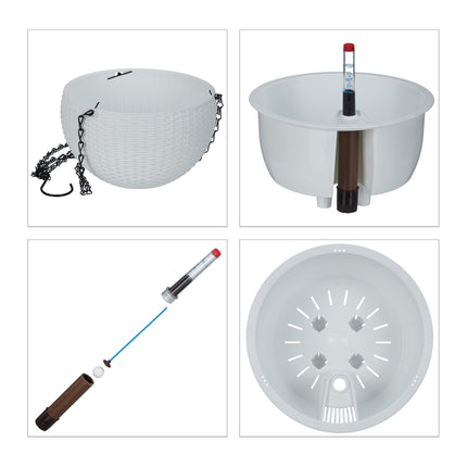 Hängeampel mit Wasserbehälter 2er Set