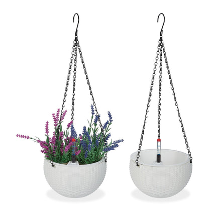 Hängeampel mit Wasserbehälter 2er Set