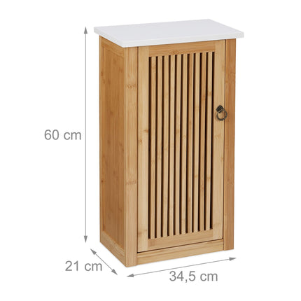 Meuble de salle de bain suspendu en bambou