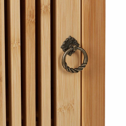 Meuble de salle de bain suspendu en bambou
