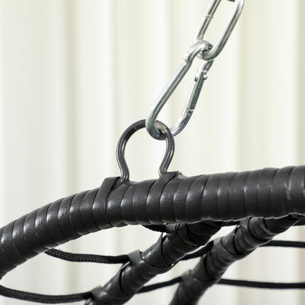 Rattan-Hängesessel, 195 cm, Indoor/Outdoor, 150 kg Tragkraft