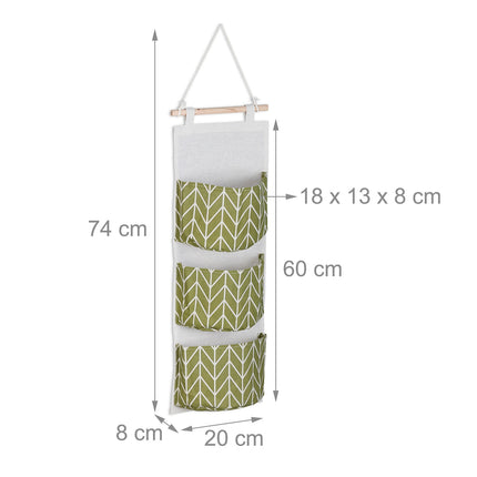 Hanging storage in fabric