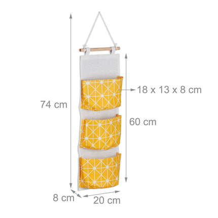 Hanging storage in fabric