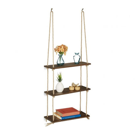 Hanging wooden shelf