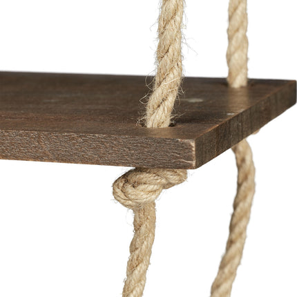 Hanging wooden shelf