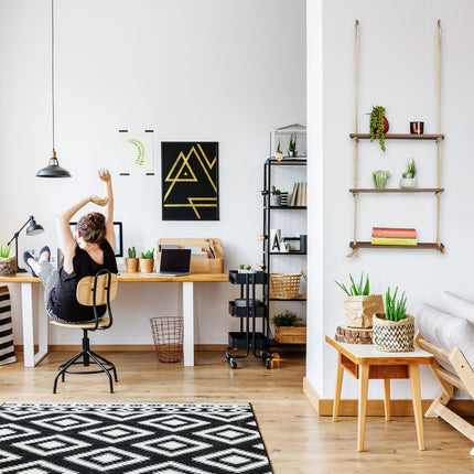 Hanging wooden shelf