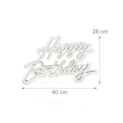 LED-Schild „Happy Birthday“ – Acryl, USB-betrieben