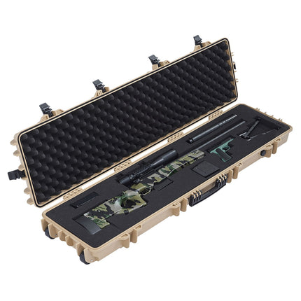 Hard Rifle Case, Lockable, Wheeled, IP67, 138 cm