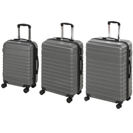 Hard Shell Suitcase Set of 3 with TSA Lock, 20/24/28 Inch, Dark Grey