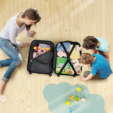 Hartschalenkoffer 2-teiliges Handgepäck-Set mit Spinner-Rollen, Blau