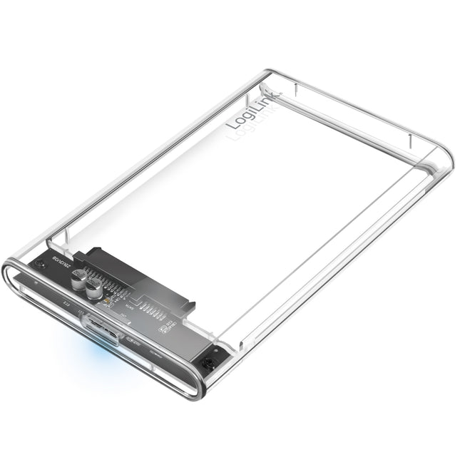 Hard drive cabinet 2.5" SATA USB 3.0 Screwless design Transparent