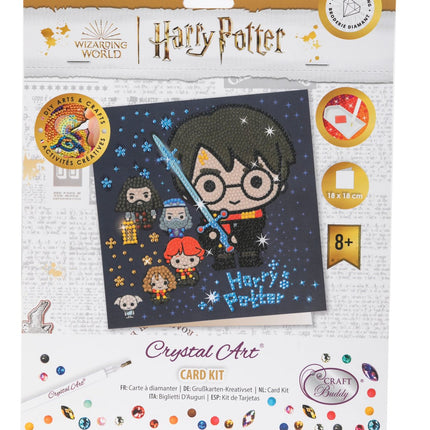 Harry Potter Crystal Art Karte, 18x18 cm groß