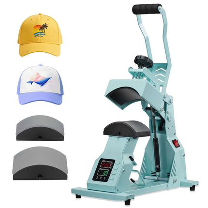 Hat Heat Press Machine, 2 Interchangeable Platens, Temp Timer