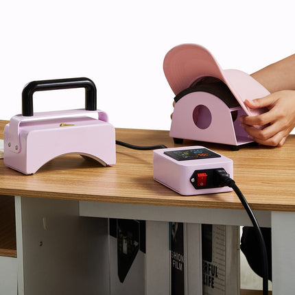 Hat Heat Press Machine, 5.9 x 3.15 in Curved Plate, Auto Shut-Off
