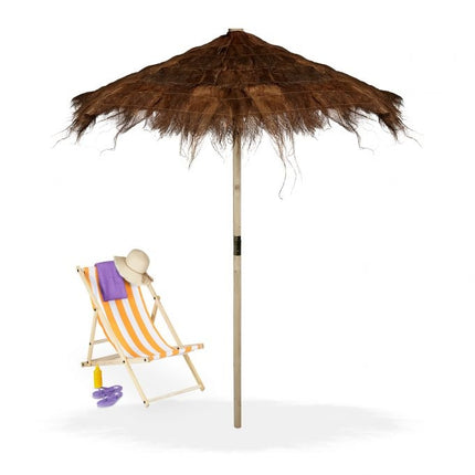 Parasol hawaïen en poils de palmier