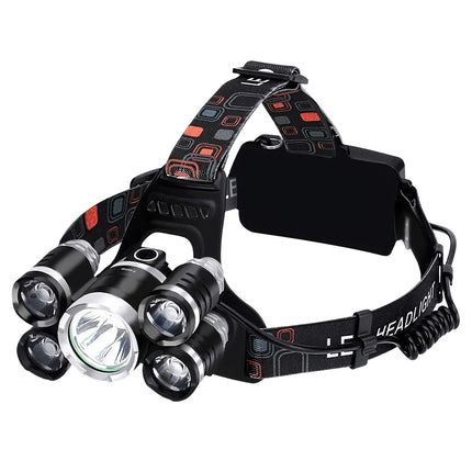 Stirnlampe 5 x LED T6 CREE 