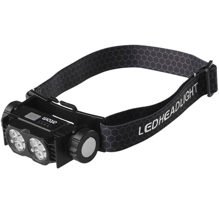 Headlamp Black 400 lm, Rechargeable, IPX4 Waterproof