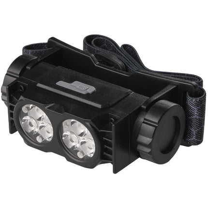 Headlamp Black 400 lm, Rechargeable, IPX4 Waterproof