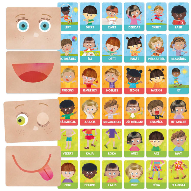 Headu Flashcards Emotions And Actions Montessori (In Latvian Lang.)