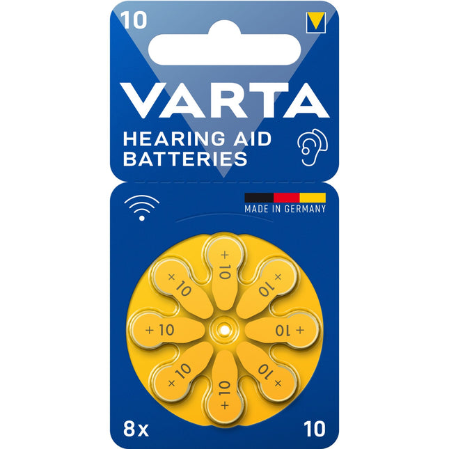 Hörgerätebatterie 10 / A10 / PR70 8er-Pack