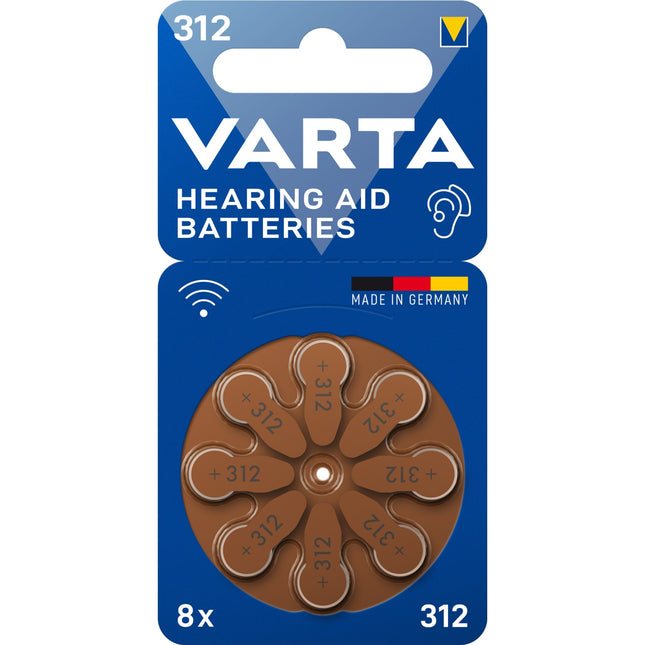 Hörgerätebatterie 312 / A312 / PR41 8er-Pack