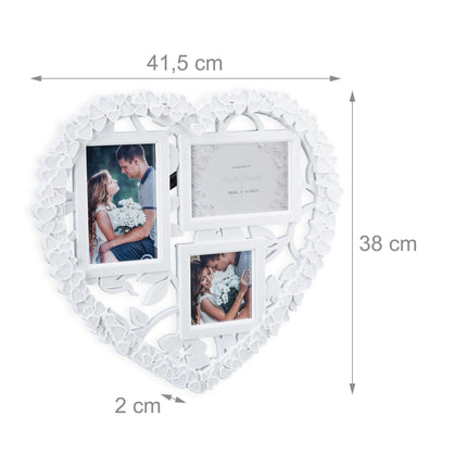 Heart shaped collage frame