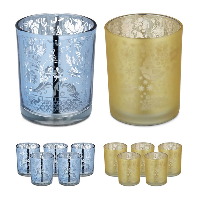 Heat Kerzenhalter Gold Silber 12er Set