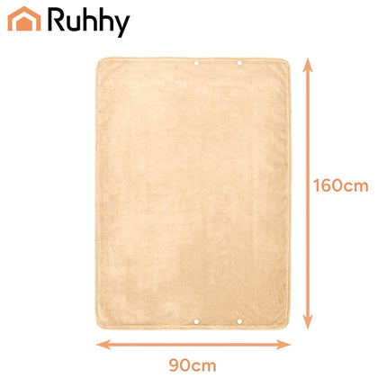Heated Electric Blanket, USB-Powered, 160x90 cm, Beige