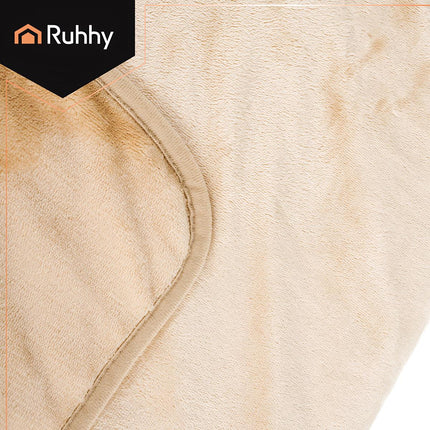 Heated Electric Blanket, USB-Powered, 160x90 cm, Beige