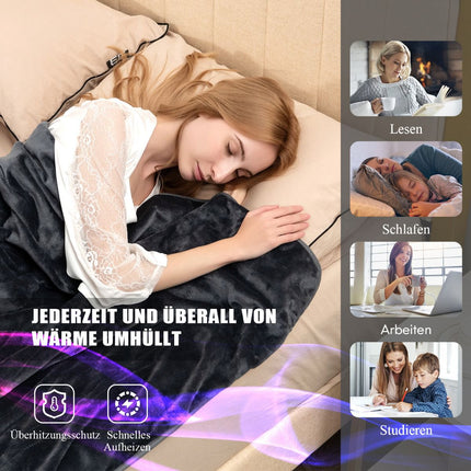 Beheizte Heizdecke, 9 Heizstufen, 9h-Timer