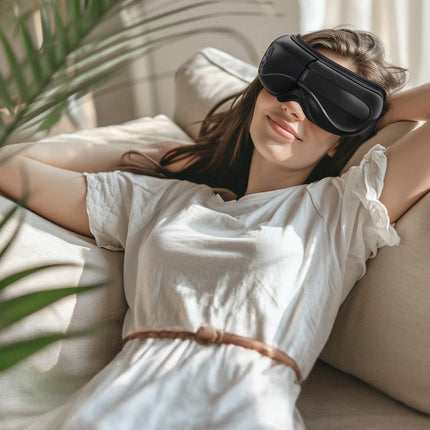 Heated Eye Massager Mask with Remote, 5 Modes, Bluetooth