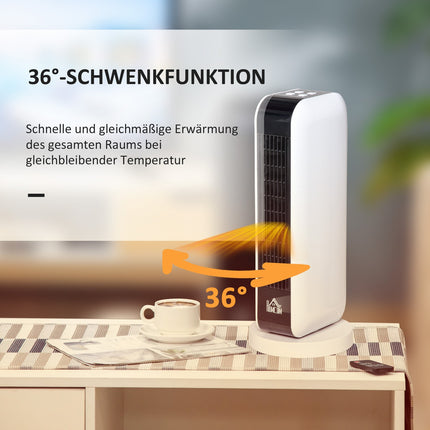 Elektrischer Keramik-Turmheizlüfter, 2000W, 3 Heizstufen, Timer